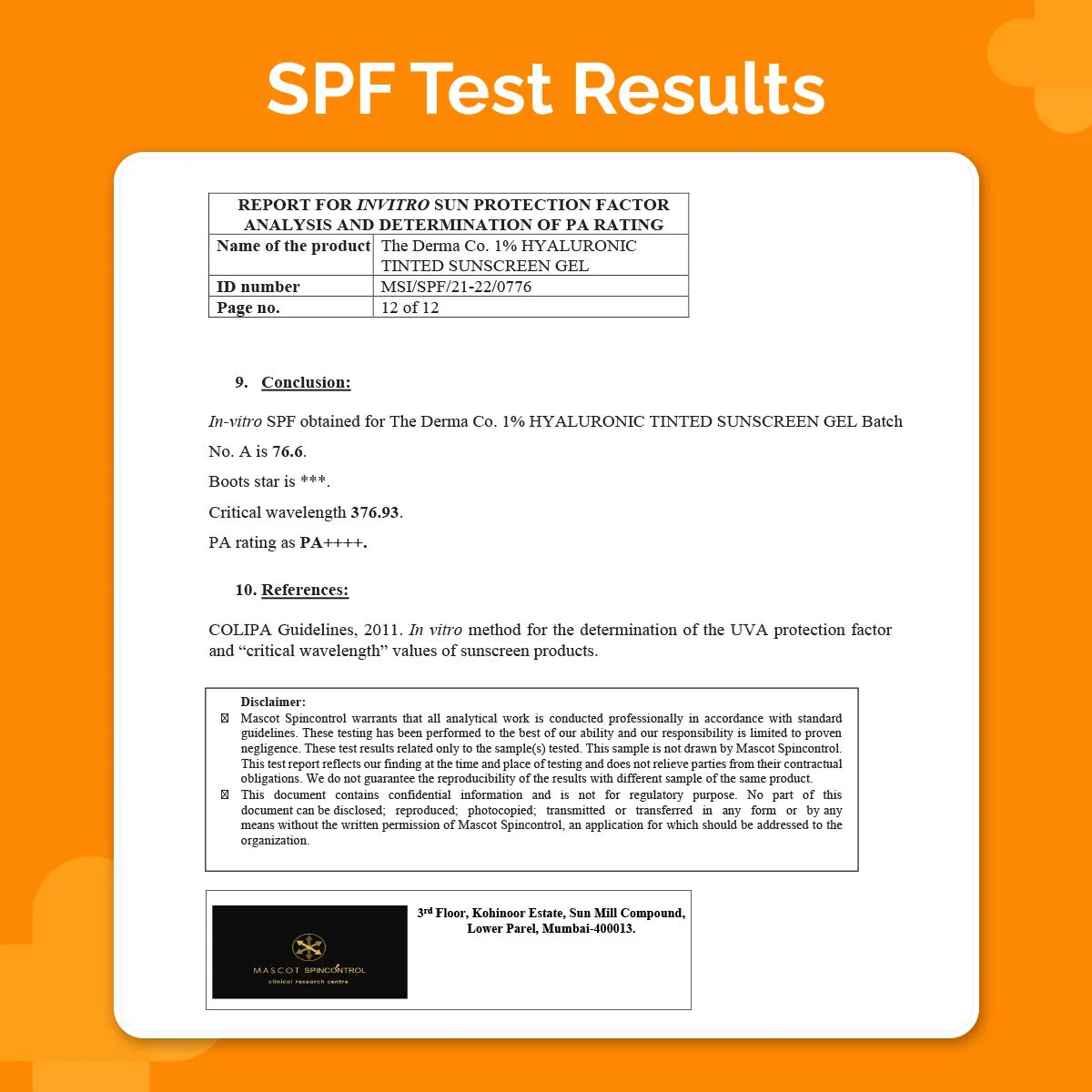 1% Hyaluronic Tinted Sunscreen Gel for Broad Spectrum Protection - 50g - Image 3