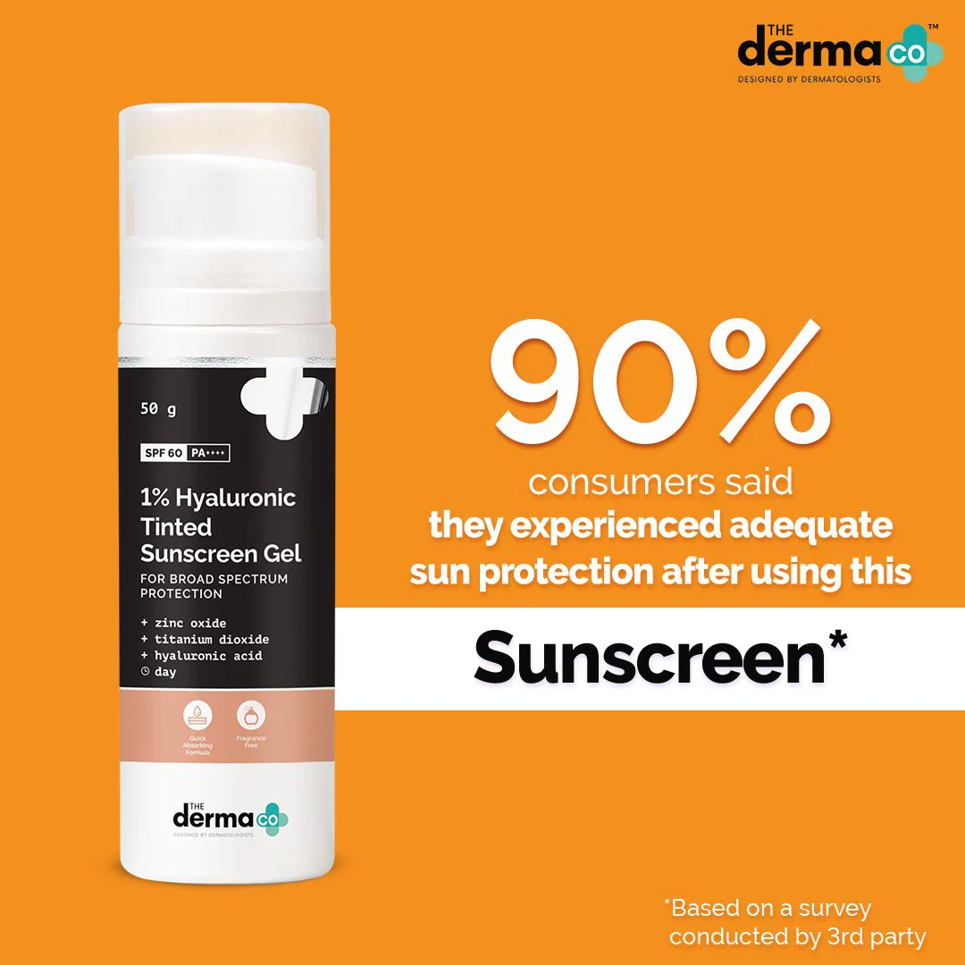 1% Hyaluronic Tinted Sunscreen Gel for Broad Spectrum Protection - 50g - Image 4